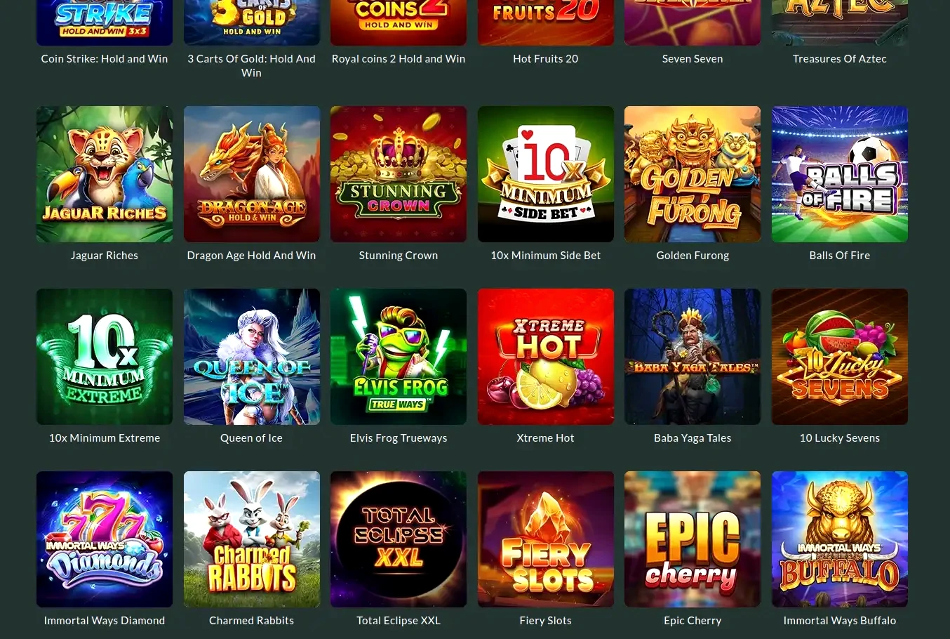 Interface de l'application mobile Win Unique casino avec slots et live casino