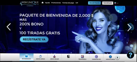 Win unique casino Jusqu'à 2 000€ + 100 tours gratuits